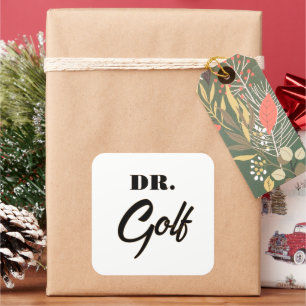 Dr. Golf Funny Design for Golf Lovers            Square Sticker