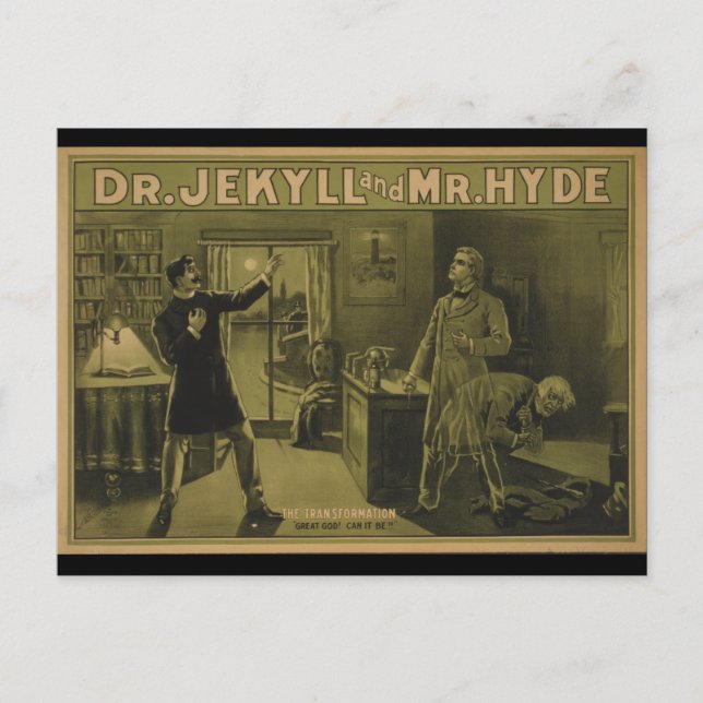 Dr. Jekyll and Mr. Hyde Theatrical Poster 1880 Postcard (Front)