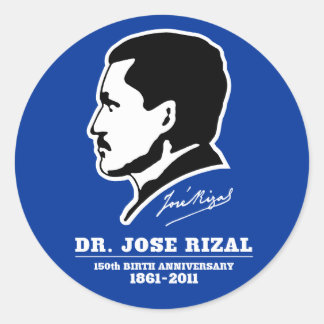 Dr. Jose Rizal @ 150th Birth Anniversary Souvenirs Classic Round Sticker