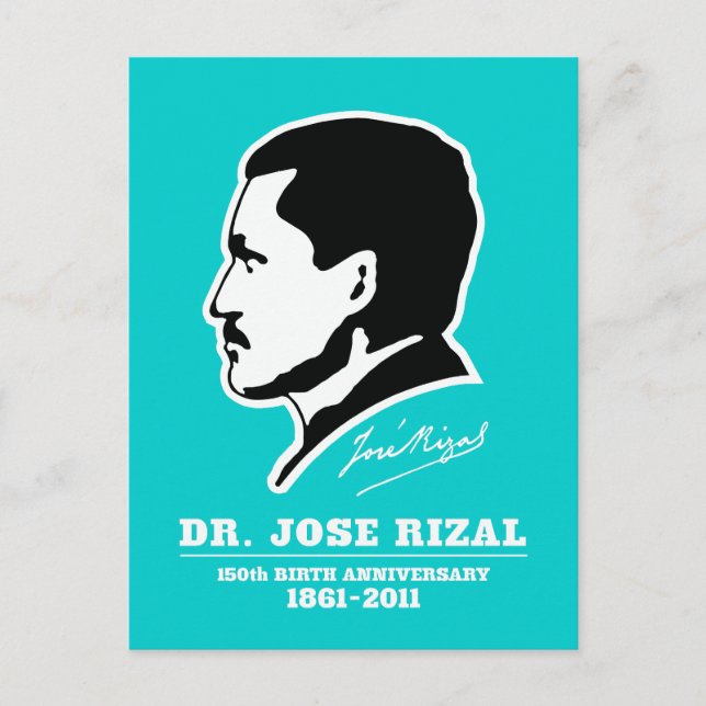 Dr. Jose Rizal @ 150th Birth Anniversary Souvenirs Postcard (Front)