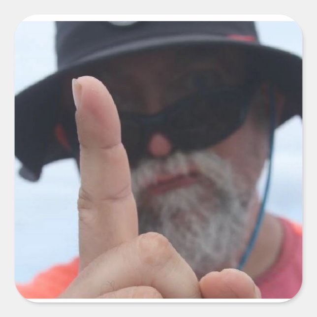 dr luke is not impressed square sticker (Front)