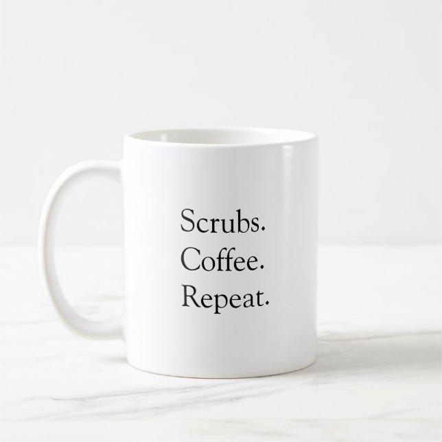 Dr. Mug Scrubs Coffee Repeat (Left)