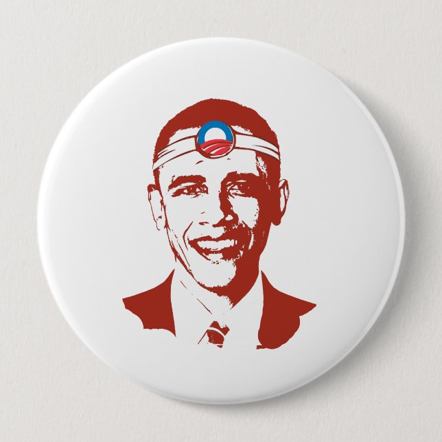Dr. Obama red 10 Cm Round Badge (Front)