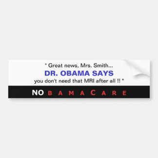 Dr. Obama Says Bumper Sticker