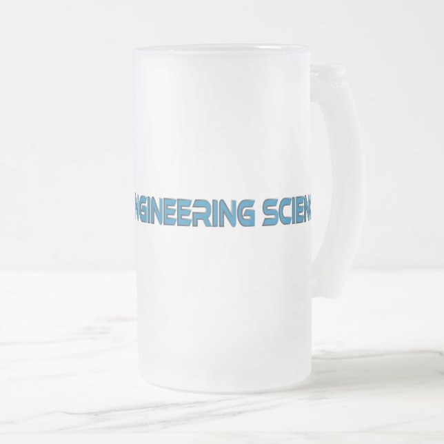 DR of Engineering Science Frosted Glass Beer Mug (Front Right)