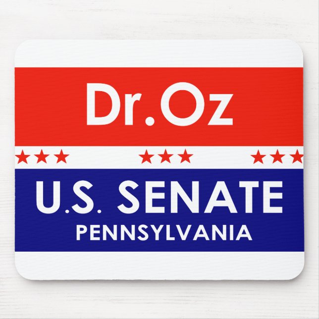 Dr. Oz US Senate Pennsylvania Mouse Mat (Front)