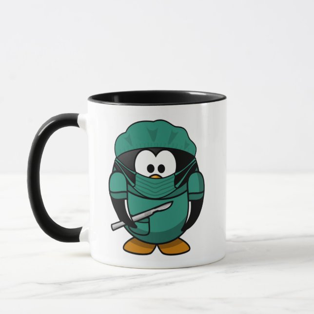 Dr. Penguin Cartoon medical Mug (Left)