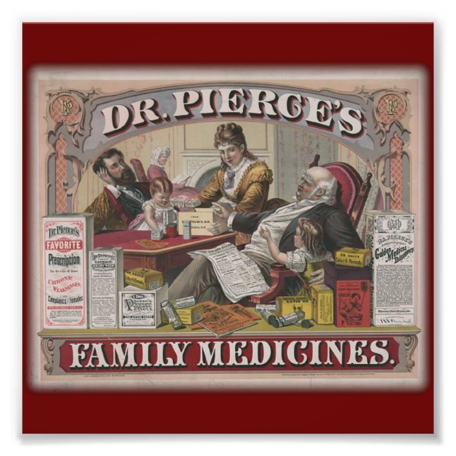 Dr. Pierce's family medicines old tyme ad Photo Print (Front)
