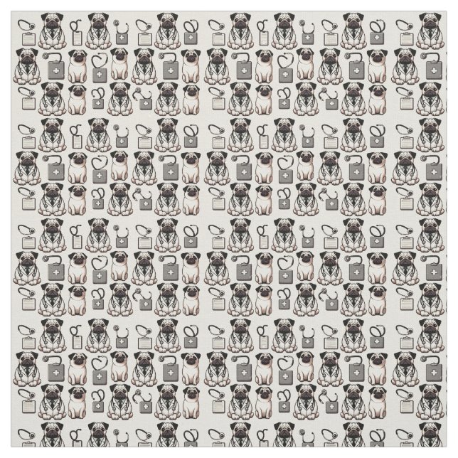 Dr Pug Fabric (Swatch)
