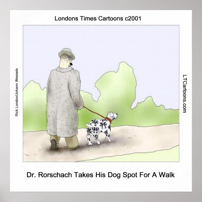 Dr Rorschach Takes Dog Spot 4 A Walk Poster (Front)