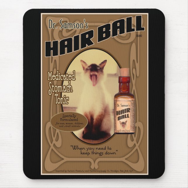 Dr. Samson's Hair Ball Tonic mouse pad (Front)