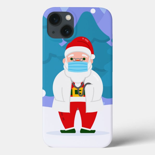 dr santa claus covid christmas face mask doctor Case-Mate iPhone case (Back)