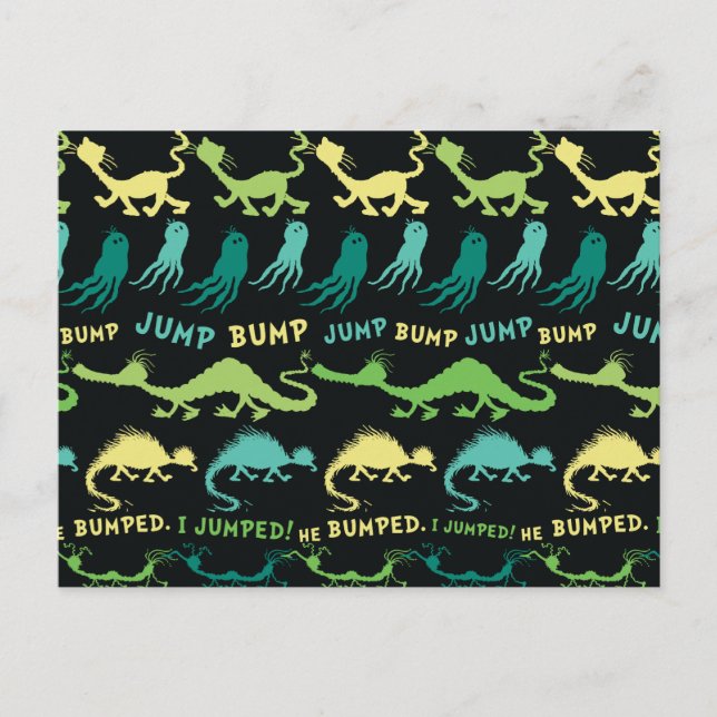 Dr. Seuss | "Bump Jump" Hallowen Pattern Postcard (Front)