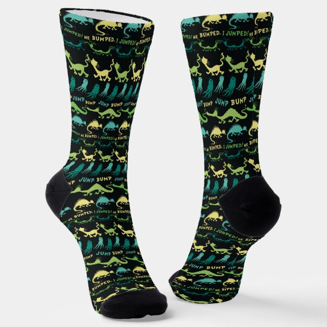 Dr. Seuss | "Bump Jump" Hallowen Pattern Socks (Angled)