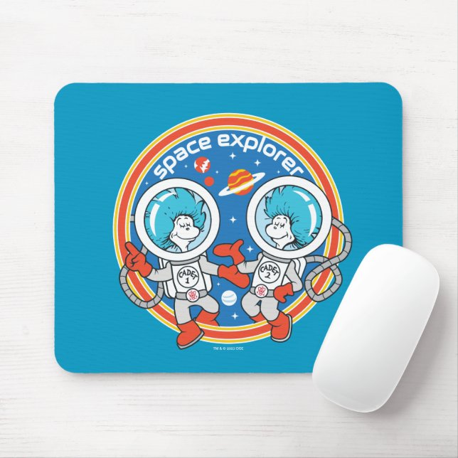 Dr. Seuss | Cadet One Cadet Two Space Explorer Mouse Mat (With Mouse)