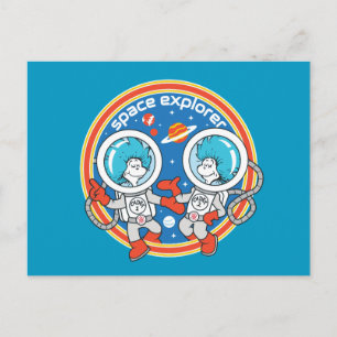 Dr. Seuss   Cadet One Cadet Two Space Explorer Postcard