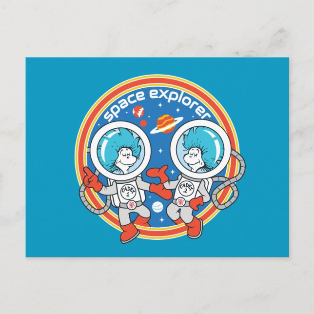 Dr. Seuss | Cadet One Cadet Two Space Explorer Postcard (Front)