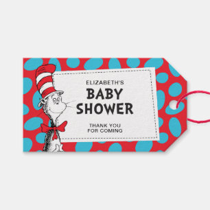 Dr. Seuss Cat in the Hat Baby Shower Favour Gift Tags