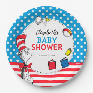 Dr. Seuss - Cat in the Hat Baby Shower Paper Plate