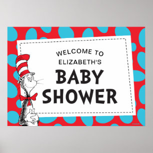 Dr. Seuss   Cat in the Hat Baby Shower Poster