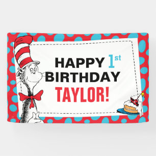 Dr. Seuss Cat in the Hat Birthday Banner
