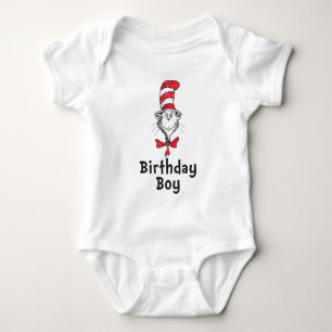 Dr. Seuss Cat in the Hat Birthday Boy Baby Bodysuit