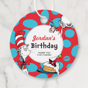 Dr. Seuss Cat in the Hat Birthday Favour Favour Tags