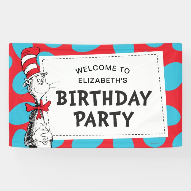 Dr. Seuss | Cat in the Hat Birthday Party Banner (Horizontal)