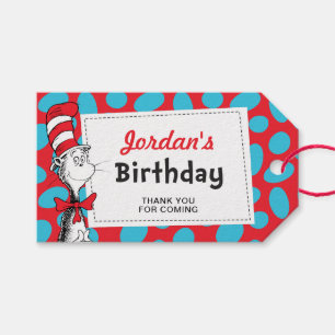 Dr. Seuss Cat in the Hat Birthday Party Favour Gift Tags
