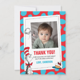 Dr. Seuss   Cat in the Hat Birthday Thank You Card