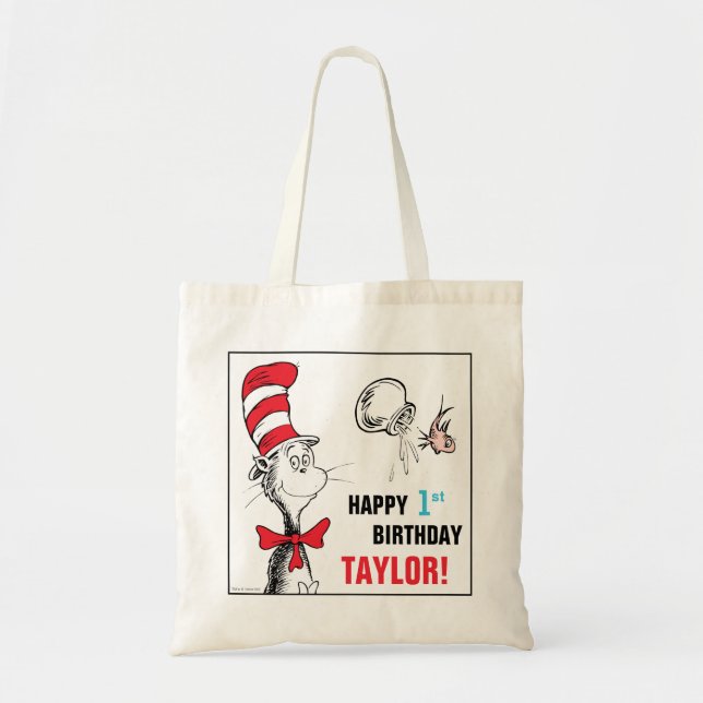 Dr. Seuss | Cat in the Hat Birthday Tote Bag (Front)