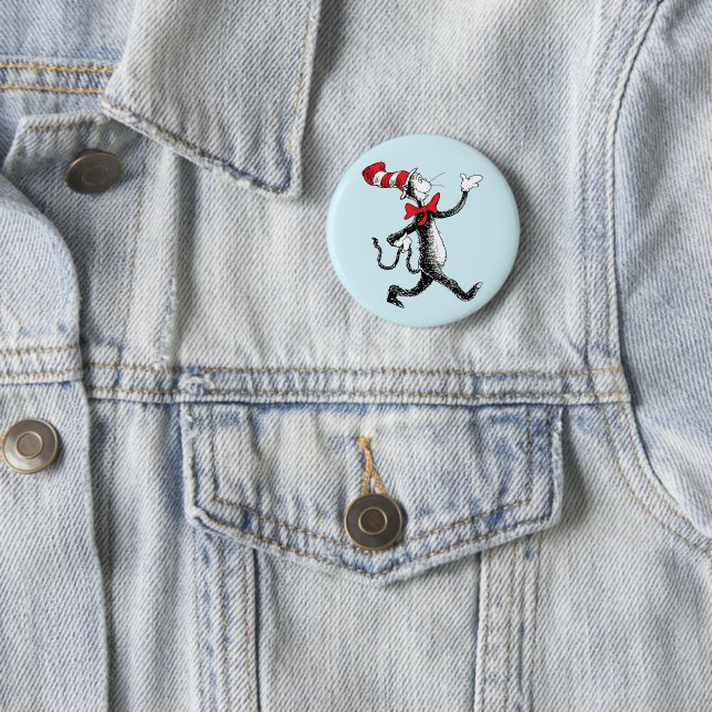 Dr. Seuss | Cat in the Hat Cat Walk 6 Cm Round Badge (In Situ)