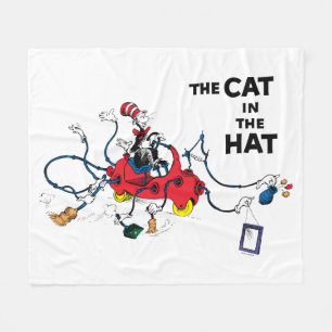 Dr. Seuss   Cat in the Hat Cleans Up Fleece Blanket