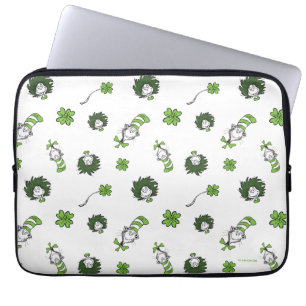 Dr. Seuss   Cat in the Hat Clover Pattern Laptop Sleeve