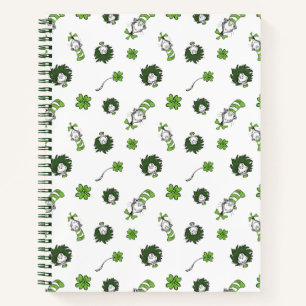 Dr. Seuss   Cat in the Hat Clover Pattern Notebook