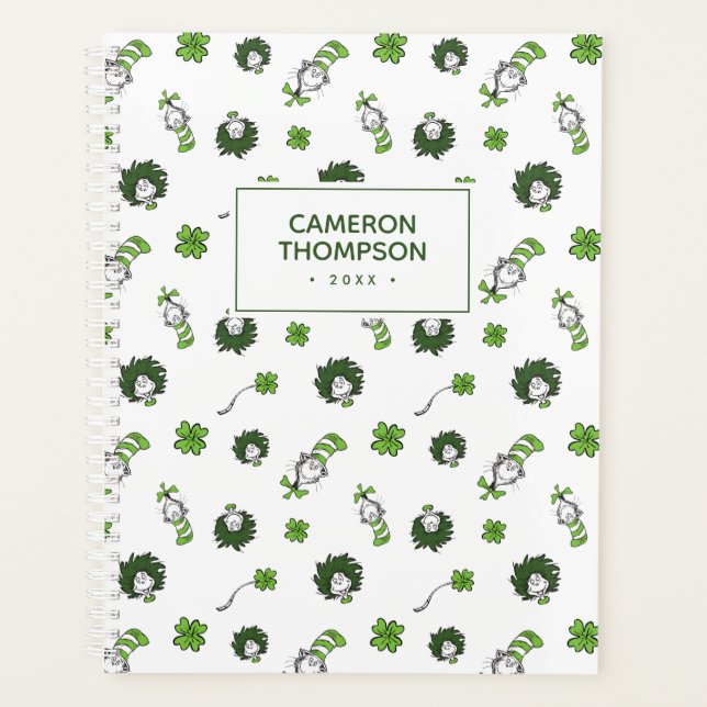 Dr. Seuss | Cat in the Hat Clover Pattern Planner (Front)
