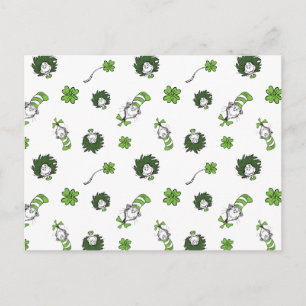 Dr. Seuss   Cat in the Hat Clover Pattern Postcard
