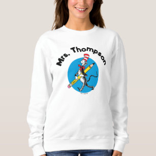Dr. Seuss   Cat in the Hat Custom Name Sweatshirt