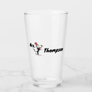 Dr. Seuss   Cat in the Hat Drawn Name Glass