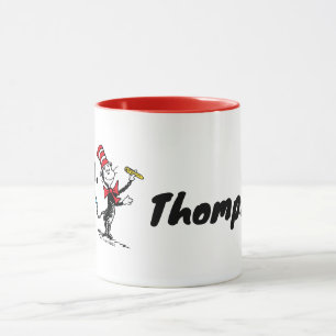 Dr. Seuss   Cat in the Hat Drawn Name Mug