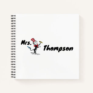 Dr. Seuss   Cat in the Hat Drawn Name Notebook