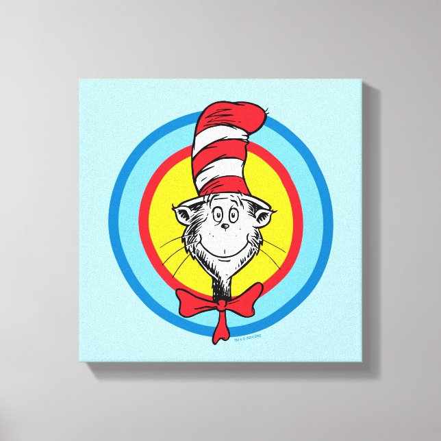 Dr. Seuss | Cat in the Hat Head Graphic Canvas Print (Front)