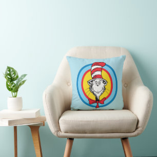 Dr. Seuss   Cat in the Hat Head Graphic Cushion