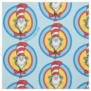 Dr. Seuss   Cat in the Hat Head Graphic Fabric