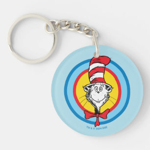 Dr. Seuss   Cat in the Hat Head Graphic Key Ring