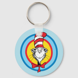 Dr. Seuss   Cat in the Hat Head Graphic Key Ring
