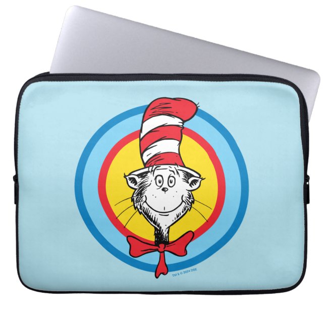 Dr. Seuss | Cat in the Hat Head Graphic Laptop Sleeve (Front)