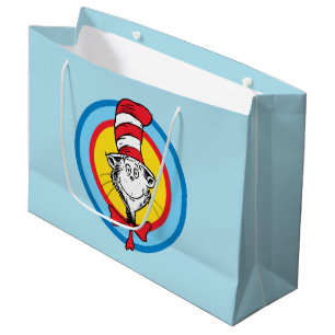 Dr. Seuss   Cat in the Hat Head Graphic Large Gift Bag