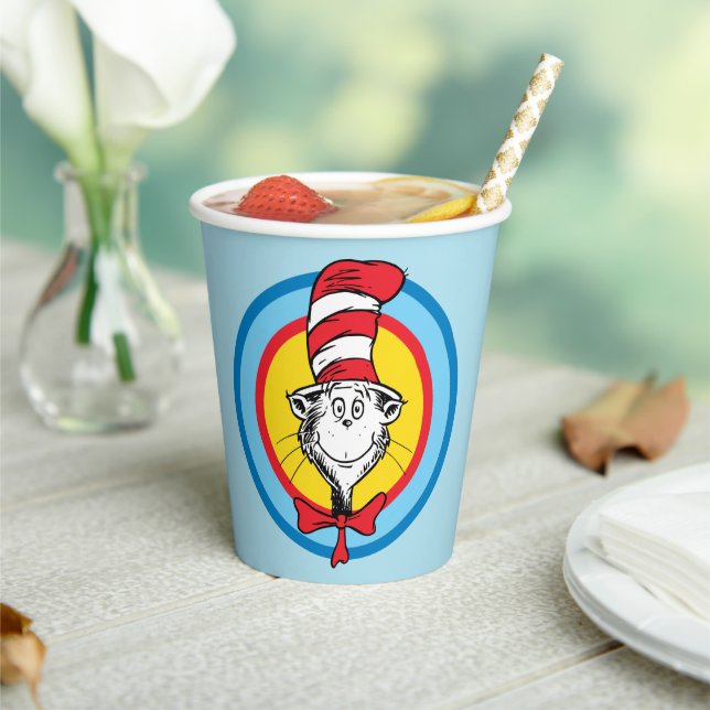 Dr. Seuss | Cat in the Hat Head Graphic Paper Cups (Insitu)