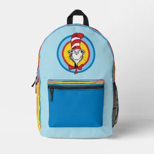 Dr. Seuss Cat in the Hat Head Graphic Printed Backpack